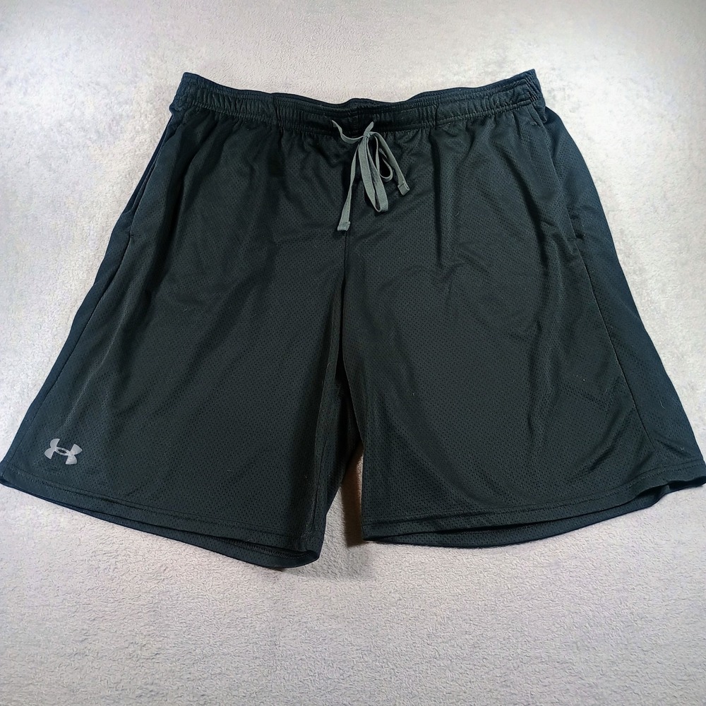 Under Armour Mens Loose Mesh‎ Training Shorts Black 2XLT Tall Breathable